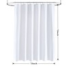 VivaNest White Waterproof Textured Cloth Fabric Shower Curtain with 2