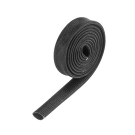 REPAIROCK Fiberglass Heat Wire Shield Sleeve Heat High Temp Shield Adjustable Heat Shield 3.2ft 8mm 5/16" Black for Car Wire Protection Auto Replacement Parts