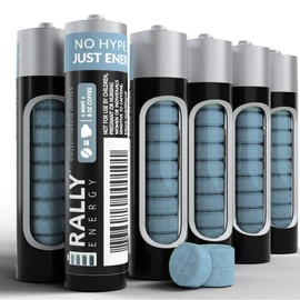 Caffeine Mints by Rally Energy, 60milligram Caffeine, Instant Energy, Fresh Breath Caffeinated Mints, 0 Sugar, Natural Wintergreen Flavor (6 Packs, 60 Mints)