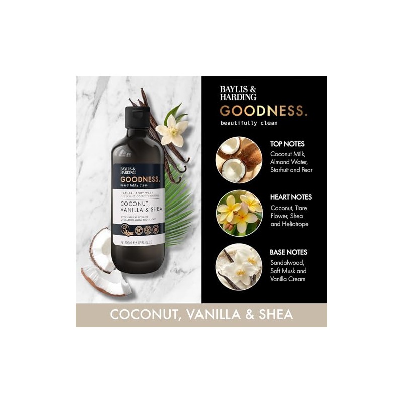 Baylis & Harding Goodness Coconut, Vanilla & Shea Body Wash