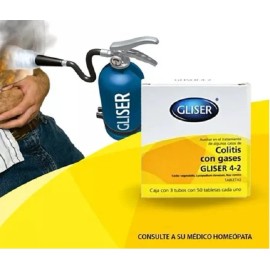 Gliser #4-2 Tratamiento Colitis Con Gases 2 Pzas 150 Tab C/u