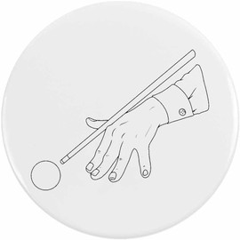 Azeeda 58mm 'Snooker-Spielerhand' Pin Knopf-Abzeichen (BB00145461)