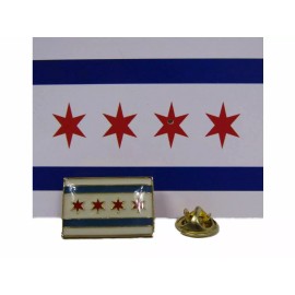 Flagline City of Chicago Illinois Home of The Cubs Bike Motorcycle Hat Cap lapel Pin