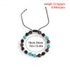 Bemous Boho Turquoise Bracelets for Men Healing Crystal Bracelet Black