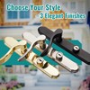 MaxxGeek Flat Slot Storm Door Handle Complete Set, Mortise Keyed