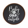 Sunnydaze Round Magnetic Chalkboard for Wall with Pine Frame -