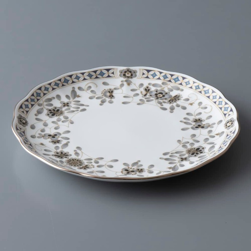 Narumi 52443-1410 Milano Plate, Black, 7.5 inches (19 cm), Made