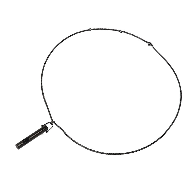 Whistle Pedant Necklace Reduce Anxiety Cylindrical Deep Breathing Stress Relief