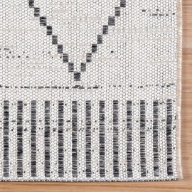 Gertmenian Premium Flatweave Indoor Outdoor Area Rugs | UV Stabilized, Fade & Stain Resistant Accent Rugs | 5x7 Standard, Parcie, Ivory, 24802