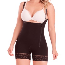 SHAPE CONCEPT 352 Fajas Colombianas Stage 2 Postpartum Shapewear with Zipper Black