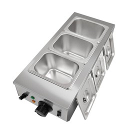 3 Tanks Chocolate Tempering Machine, Chocolate Melting Pot with Lid and Temperature Limiter,Electric Chocolate Melting Pot for Milk Coffee Cheese, 1200W