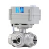 HSH-Flo 3/8 inch 12V/24V AC/DC 3 Way L Port Stainless