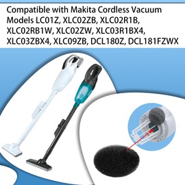 Aolleteau Vacuum Filter Compatible with Makita Cordless Vacuums LC01Z, XLC02ZB, XLC02R1B, XLC02RB1W, XLC02ZW, XLC03R1BX4, XLC03ZBX4, XLC09ZB, DCL180Z, DCL181FZWX (3 Pack HEPA & 9 Pack Foam Filter)