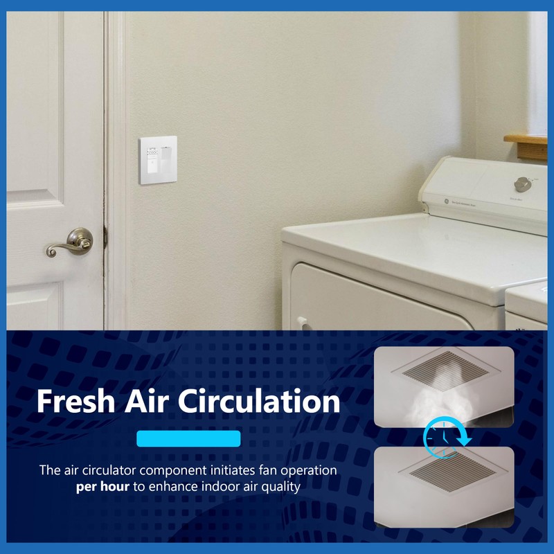 LIDER No Neutral Wire Required Humidity Sensor Switch, Automatic Humidity
