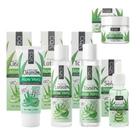 Kit Completo Skincare Aloe Vera Cqk, Suaviza E Hidrata 5pzs