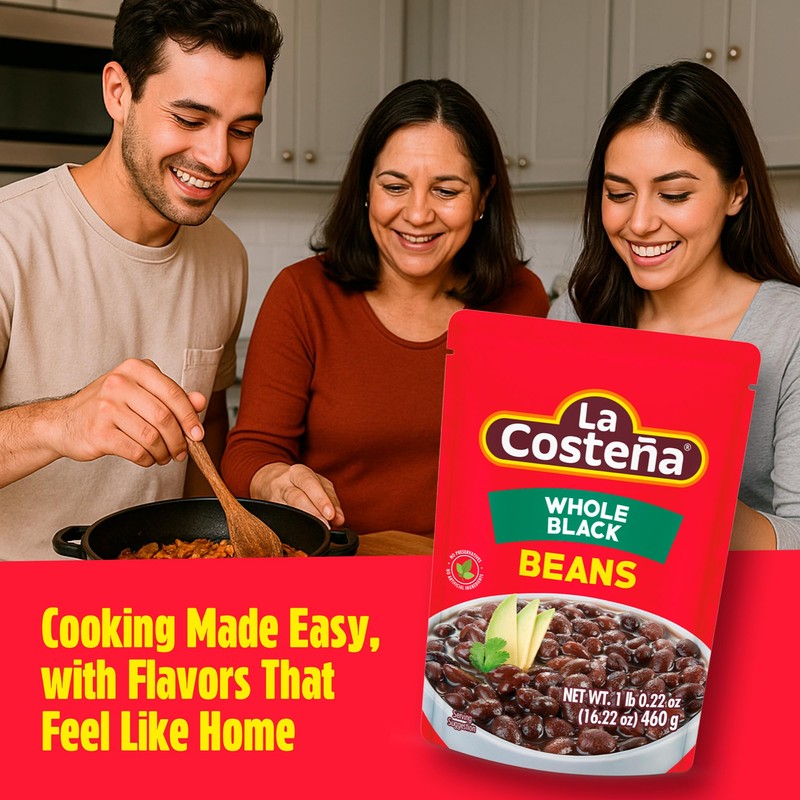 La Costeña Whole Black Beans - 60 Second Microwave Ready