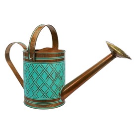 Headwind Cortland Vintage Copper 1 Gallon – Galvanized Watering Can with Brass Rose Spout – Vintage Metal Watering Can for Indoor & Outdoor Use by Robert Allen