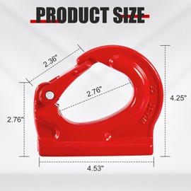 Gedlex 3 Ton Weld on Anchor Hook,Alloy Steel Weld on Hook G80,Heavy Duty Lifting Hook,Welding Hooks for Wrecker Crane Tractor Rigging Lifting 6600Lbs 2pack