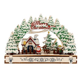 Christmas Decoration Wooden Handmade Exquisite DIY Christmas Ornament for Home Window Type 2