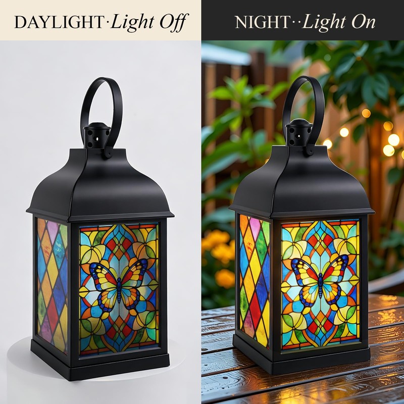 Sisters Gifts from Sister,Stained Glass Style Lantern for Sister Gifts