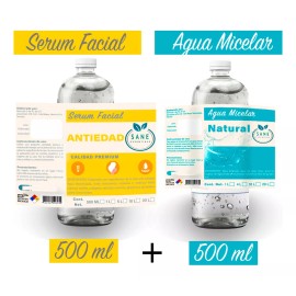 Sane Essentials Set Serum Multivitamínico + Agua Micelar 500ml C/u Sane