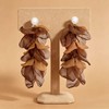 JOONL Handmade Bohemian Lightweight Fabric Flower Dangle Drop Earrings Chic