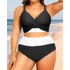 Bikini de talle alto para mujer, de dos piezas, traje