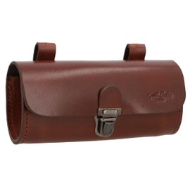 Gusti Fabrice P. Saddle Bag Leather Handlebar Bag Bicycle Bag Tool Bag Storage Bag Replacement Tyre Bag Leather Case Vintage Leather