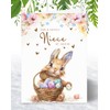 Niece Easter Card - Bunny with Easter Eggs Design -