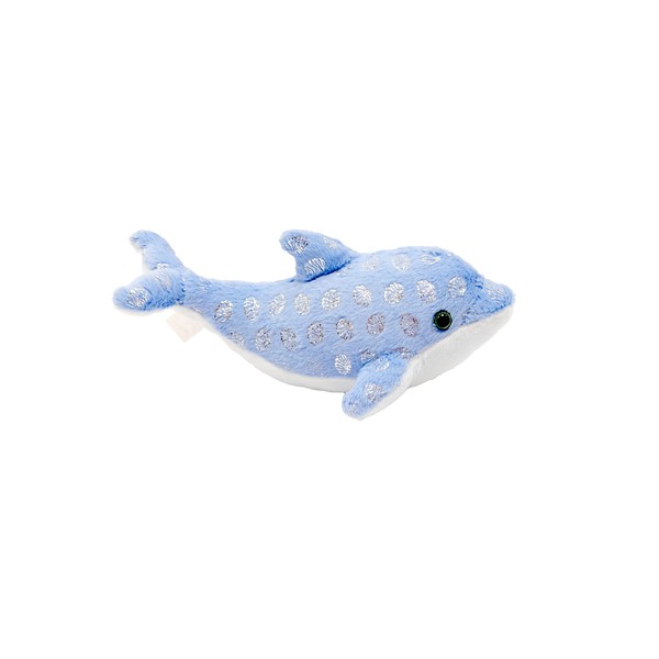 Wild Republic Dolphin, Foilkins, Stuffed Animal, 8 inches, Gift for Kids, Plush Toy, Fill is Spun Recycled Water Bottles