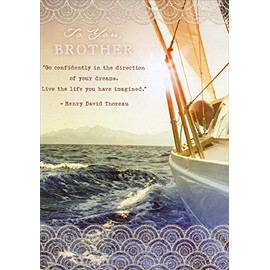 Designer Greetings Go Confidently Sailboat Birthday Card for Brother