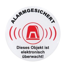 BIKE-label 900024 Warning Sign 3D Sticker Diameter 50 mm Alarm System