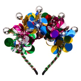 GLBCC - Diadema de Navidad con bola de discoteca, diadema para Navidad, Año Nuevo, día festivo, accesorios para el cabello para mujeres (aro para el pelo de Navidad y festividad)