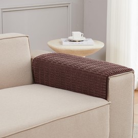 Meider Sofa Armrest Cover Couch Arm Cover Arm Covers for Chair, Anti-Slip Couch Arm Protectors Washable Sofa Arm rest Covers (Reddish Coffee, 76x76cm 2pcs)