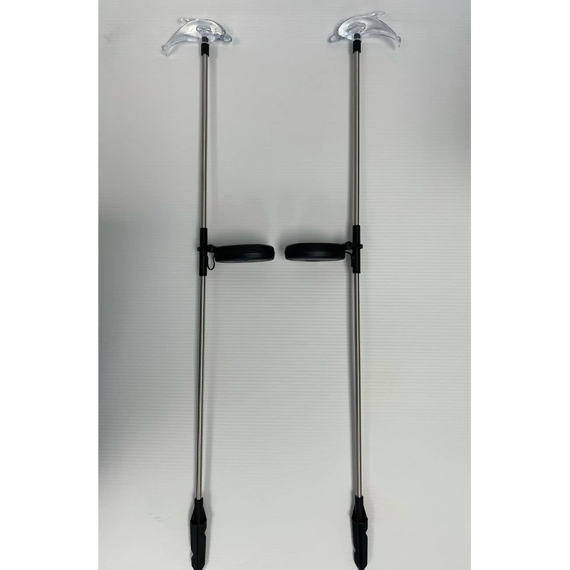 Set of 2 Clear Acrylic Dolphin Solar Power Outdoor Garden