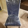 SagaSave Plastic Dining Chair Covers, 4 Pcs Clear Waterproof PVC