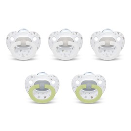 NUK - Chupetes de ortodoncia cómodos, colección atemporal, 0-6 meses, 5 unidades