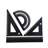 Accod Aluminum Alloy Ruler Set Math Ruler Geometry Tool Set