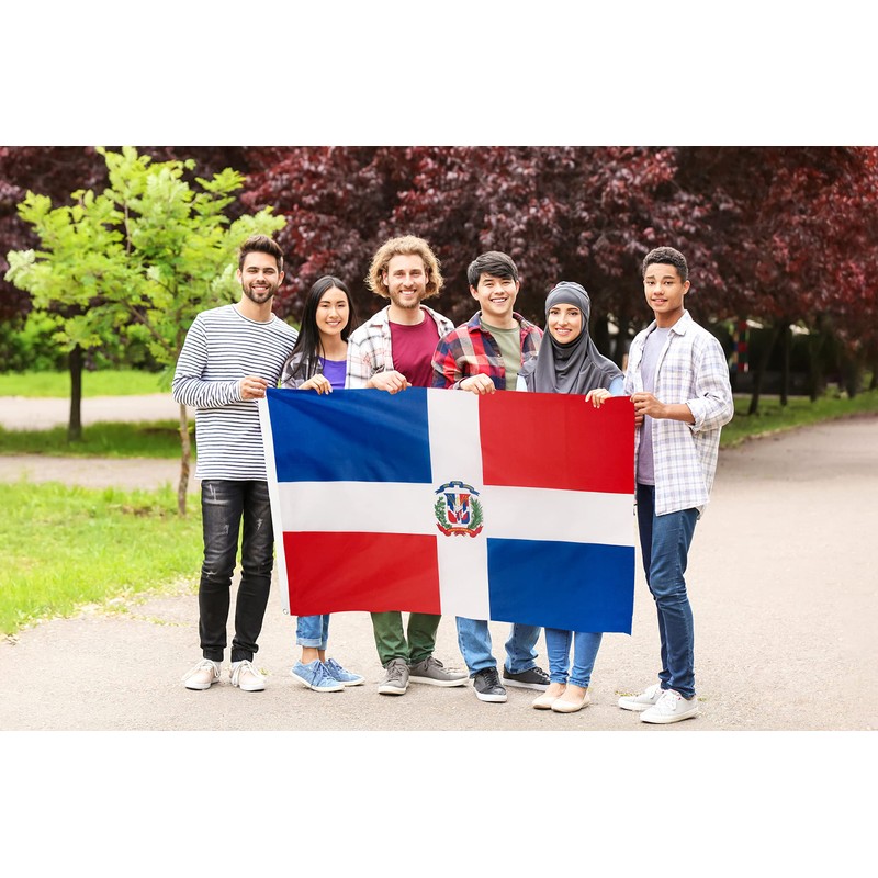 DANF Dominican Flag 3x5 Foot Polyester Bandera De Republica Dominicana