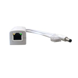Gigabit PoE Splitter Converter, 12V DC Output, IEEE 802.3af/at Compliant, 10/100/1000Mbps, Power Over Ethernet, Plug 5.5mm x 2.1mm, for IP Camera, AP, WiFi Node, IP Phone and More, White