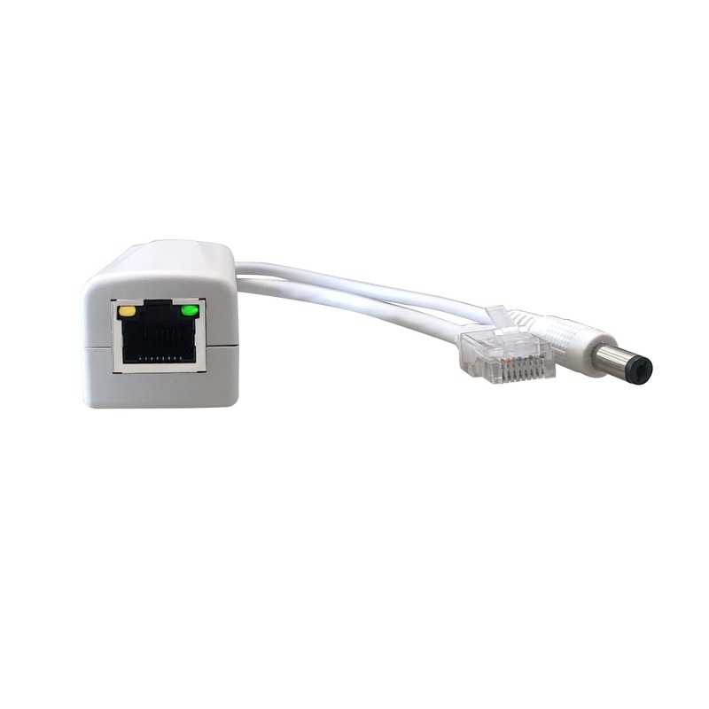 Gigabit PoE Splitter Converter, 12V DC Output, IEEE 802.3af/at Compliant,