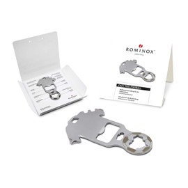 Gift Item: Rominox Key Tools, Various Designs, Key Tool / Key Fob, Stainless Steel Multitool, Includes Functional Description, Multifunctional Tool for Travelling or Holidays