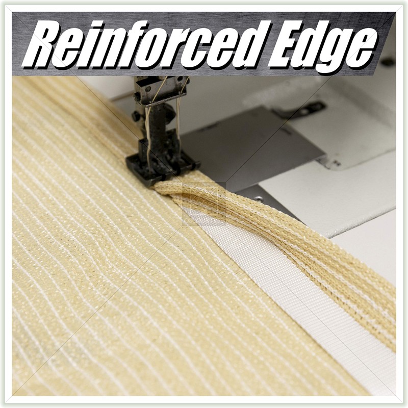 ColourTree 12' x 20' Beige Rectangle Sun Shade Sail Canopy