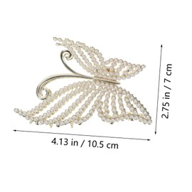PACKOVE 2Pcs Butterfly Hair Claw Clips Non Slip Rhinestone Hair Accessories for Women Elegant Jaw Clamps for Daily Wear Special Occasions
