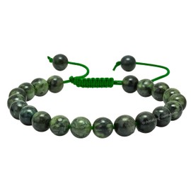 Amazing Gemstone Kambaba Jasper Bracelet, Gifts For Men & Women - Protection Healing Crystal Bracelet - 8mm Gemstone Beaded Adjustable Bracelet, Pulseras Para Hombres Mujer Stocking Stuffers