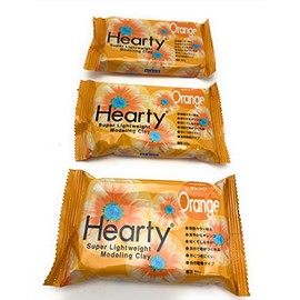 Orange Hearty Air-Drying Super Lightweight Modelling Clay - 3 x 50g Packs (from Katy Sue)