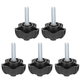 Tornillo de Mariposa Roscado Macho de 5 Piezas, Tornillo de Mariposa Con Mango de Plástico M6 de 25 Mm, Tornillo de Cabeza de Estrella de Cinco Puntas, Perilla de Agarre Roscadatornillo combinado