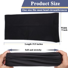 2 Pieces Dreadlock Cap Tube Locs Cap Long Braid Cap Night Cap Elastic Dreadlock Tube Sock for Full Cover Hair Stretchy Unisex Headbands (Black)