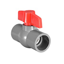 sourcing map 32mm PVC Ball Valve for Water Supply Pipe, Slip Connection, Grey