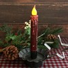 CVHOMEDECO. Real Wax Hand Dipped Battery Operated LED Timer Taper
